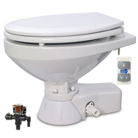 QUIET FLUSH ELECTRIC TOILET Fresh water flush models, Regular bowl size, 24 volt dc  - Jabsco 37045-4094