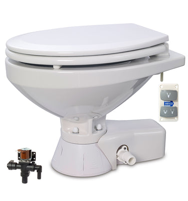 QUIET FLUSH ELECTRIC TOILET Fresh water flush models, Regular bowl size, 12 volt dc  - Jabsco 37045-4092 - this Supesedes Part No 37045-1092