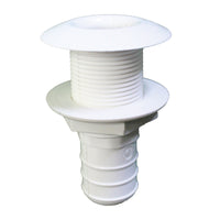 Thru-Hull Easy Mount Threaded with Hose Barb by Lalizas