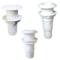 Thru-Hull Easy Mount Threaded with Hose Barb by Lalizas