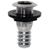 Thru-Hulls with Flush Flange and Hose Barb, Chromed by Lalizas
