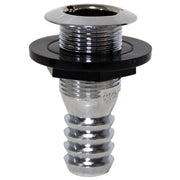 Thru-Hulls with Flush Flange and Hose Barb, Chromed by Lalizas