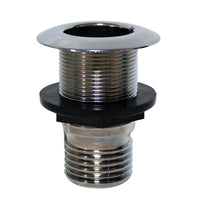 Thru-Hulls with Flush Flange and Hose Barb, Chromed by Lalizas