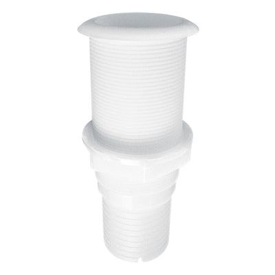 Thru-Hulls Threaded with Hose Barb, White by Lalizas