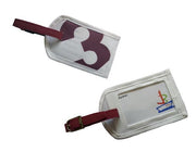 Sailcloth Luggage Tag - Red Detail