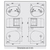 FOS LED 12 Set Port & Starboard Light deck mount 112.5o by Lalizas
