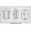 FOS LED 20 Bi-color light,side mount by Lalizas