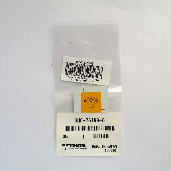 3H6-76199-0 Oil Pressure Decal