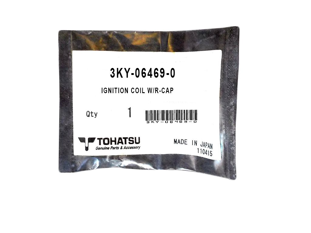 3KY-06469-0 IGNITION COIL W/R-CAP - Genuine Tohatsu Spares & Parts 