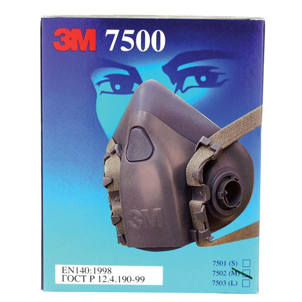 3M 7500 SERIES SILICONE HALF MASK MEDIUM