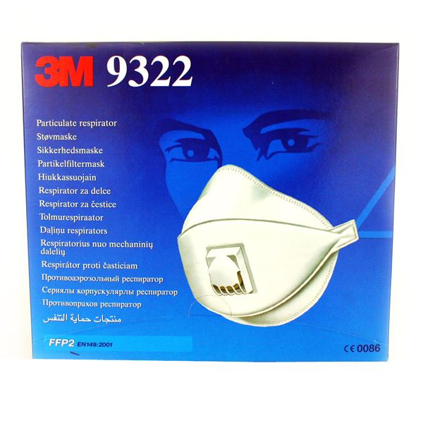 3M 9312 COMFORT PLUS VALVED RESPERATOR FFP1 Pack of 10