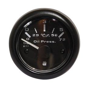 Uflex Oil Pressure Gauge 0-5 Bar Black