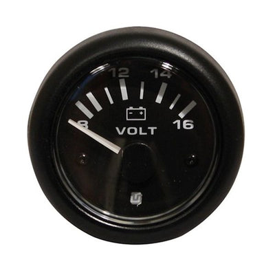 Uflex Voltmeter 8-16V DC Gauge Black