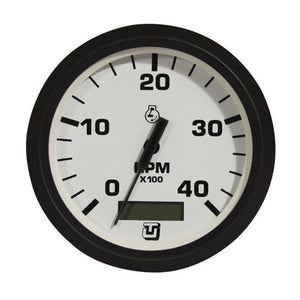 Uflex 4000 RPM Tach-Hourmeter Gauge Black