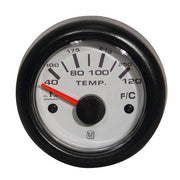 Uflex Water Temperature Gauge 40-120°C White
