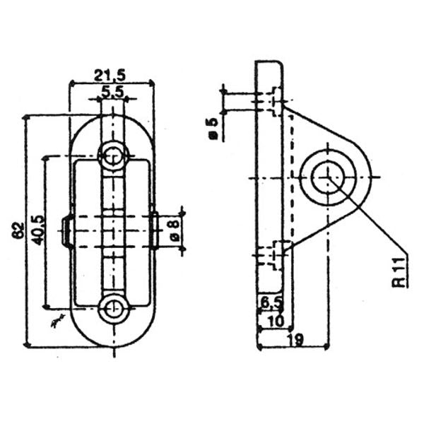 Uflex SP10 Black Gas Spring Bracket Zinc Plated Steel Stud