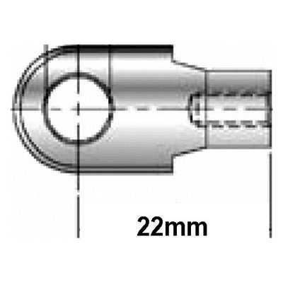 Uflex Stainless Steel Gas Spring Eyelet End Fitting Kit (Pair)