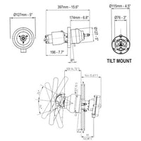 Ultraflex UP33T Tilt Mount Hydraulic Helm 33cc