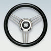 Ultraflex Steering Wheel (350mm / Black Grip / Stainless Steel)