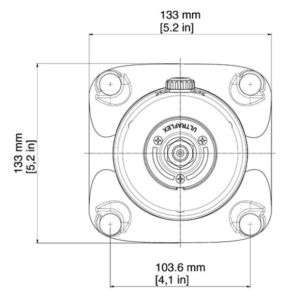 Ultraflex X74 Square Flange to Fit Hydraulic Helm