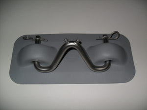 Rubber Snap Davit Pad and Hook Grey 270mm x 120mm Each