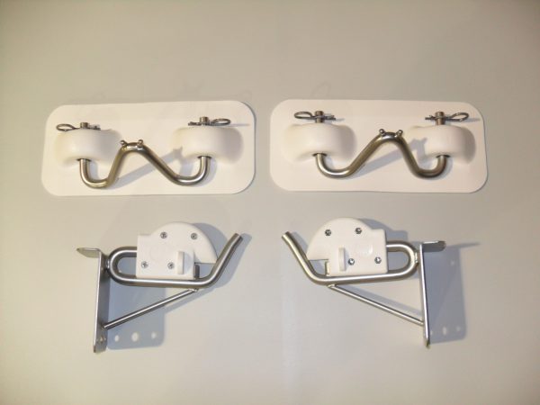 PVC Snap Davit Kit Transom Mount White Pads | ChasNewensMarine