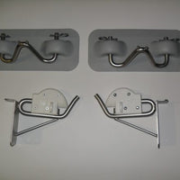 Rubber Snap Davit Kit Transom Mount Grey Pads