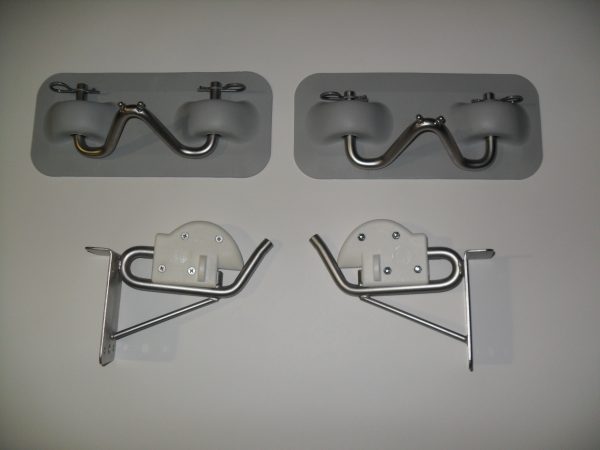 Rubber Snap Davit Kit Transom Mount Grey Pads