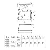 TOP LINE Deck Hatches  (370 x 375mm) by Lalizas