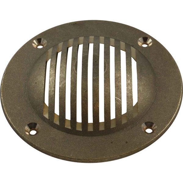 Slotted Round Inlet Maestrini Brass Round Intake Strainer Grate (Full Slot / 120mm OD)