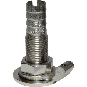 Seaflow Stainless Steel 316 Skin Fitting (3/8" BSP, 15mm Hose Tail)  403582
