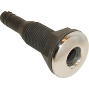 Seaflow Plastic Skin Fitting with Stainless Steel Cap (13mm Hose Tail)  403721 - ChasNewensMarine
