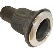 Seaflow Plastic Skin Fitting with Stainless Steel Cap (38mm Hose Tail)  403726 - ChasNewensMarine