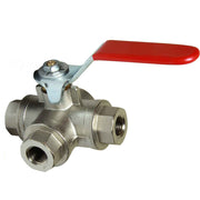 Maestrini Brass Reduced Passage L Port Valve (1/4" BSP)  405401