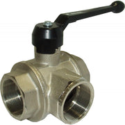 Maestrini Brass Reduced Passage L Port Valve (2" BSP)  405408