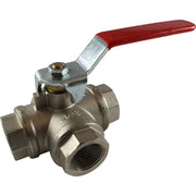 Maestrini Brass Reduced Passage T Port Valve (3/4" BSP)  405504