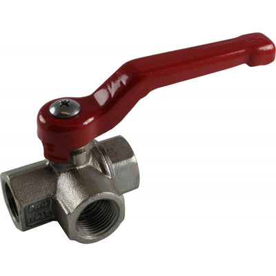 Maestrini Brass Full Bore T Port Valve (3/8