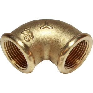 Maestrini Brass Compact 90 Degree Elbow (Female Ports / 3/4" BSP)  407004
