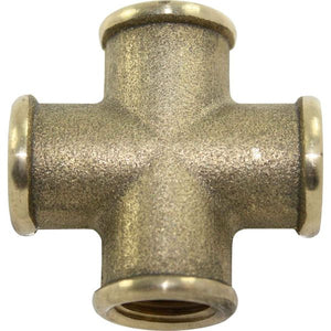 Maestrini Brass Equal Cross Fitting (1/4" BSP Female)