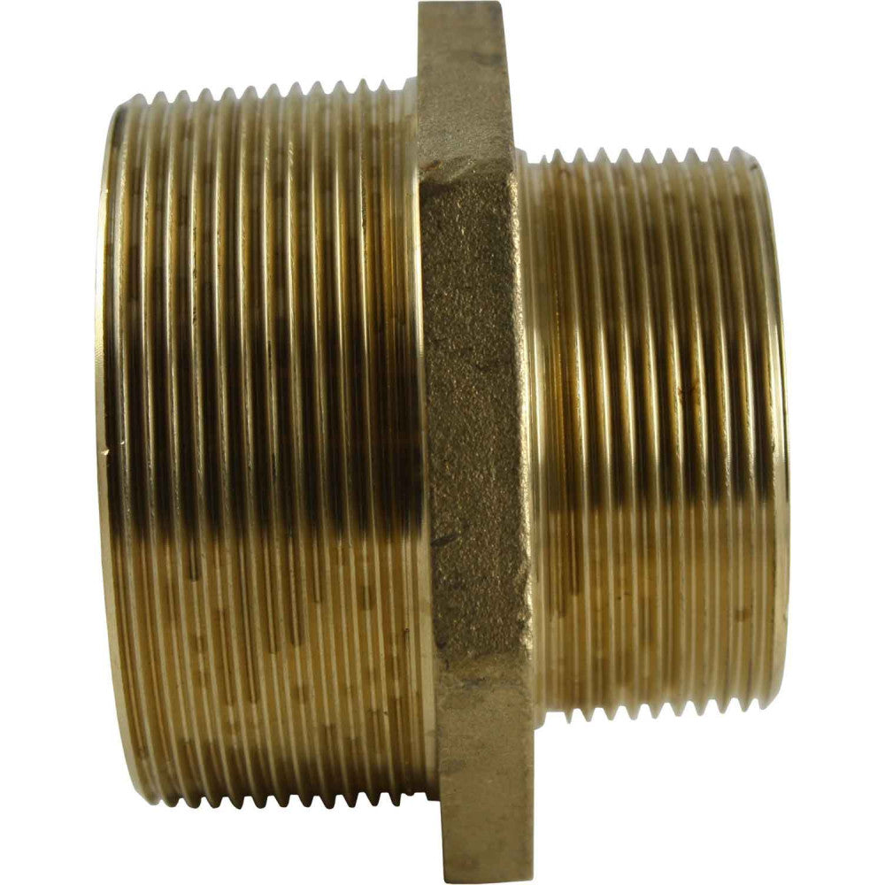 Maestrini Brass Reducing Nipple (3" BSP Male to 2-1/2" BSP Male)  407629 - ChasNewensMarine