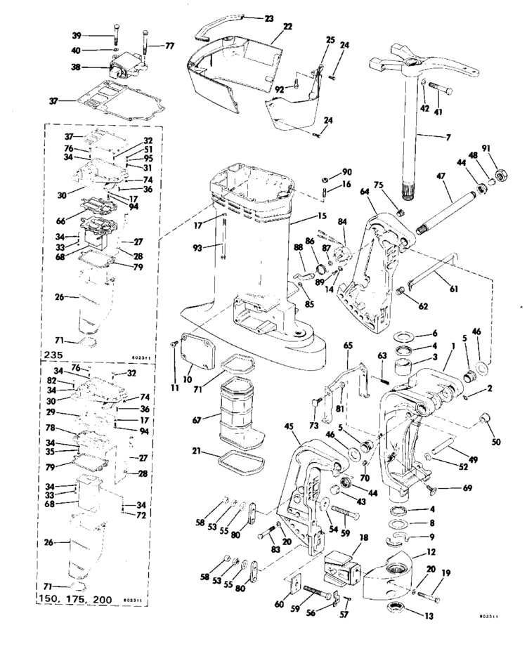 Evinrude Johnson OMC Engine Part adapt ay  0395811 395811
