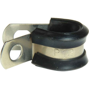 Seaflow Stainless Steel Rubber Lined P Clips (12mm / Pack of 10)  413762
