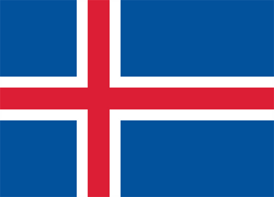 Iceland Courtesy Flag 30 x 45cm
