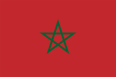 Morocco Courtesy Flag 30 x 45cm