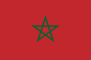 Morocco Courtesy Flag 30 x 45cm