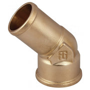 45° hose connector F     Yellow brass