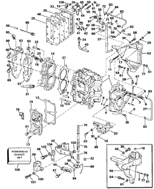 Evinrude Johnson OMC Engine Part GASKET SET 0433941 433941