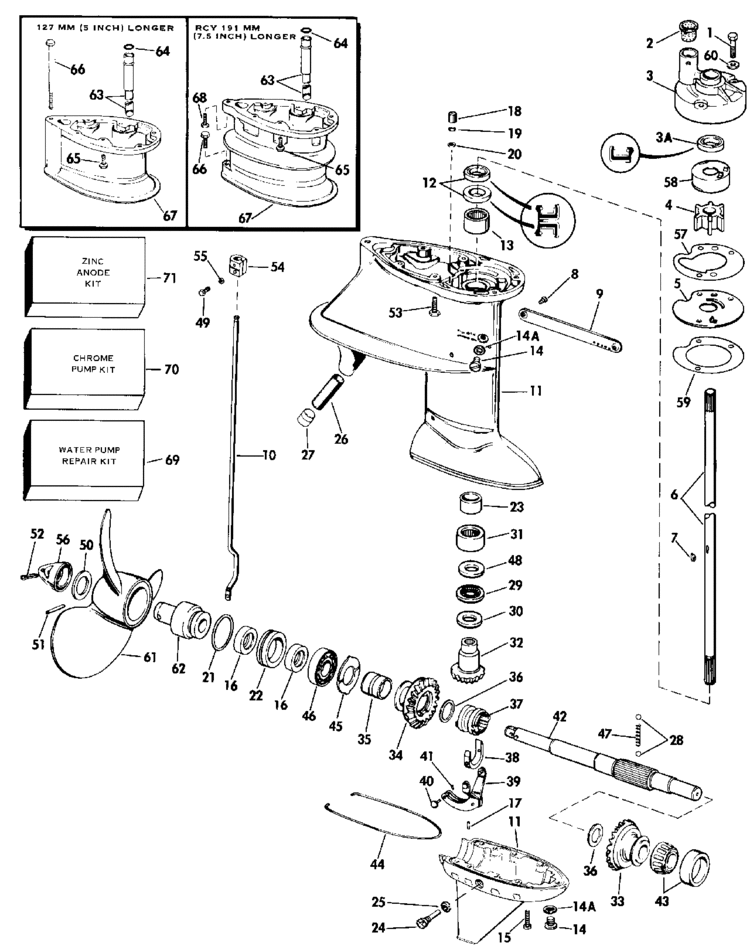 Evinrude Johnson OMC Engine Part IMP-HSG-ASSY  0390613 390613