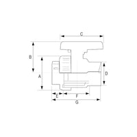 Ball Valve, Single Union, BSPP, Plastic, with Orange Handle by Lalizas