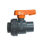 Ball Valve, Single Union, BSPP, Plastic, with Orange Handle by Lalizas